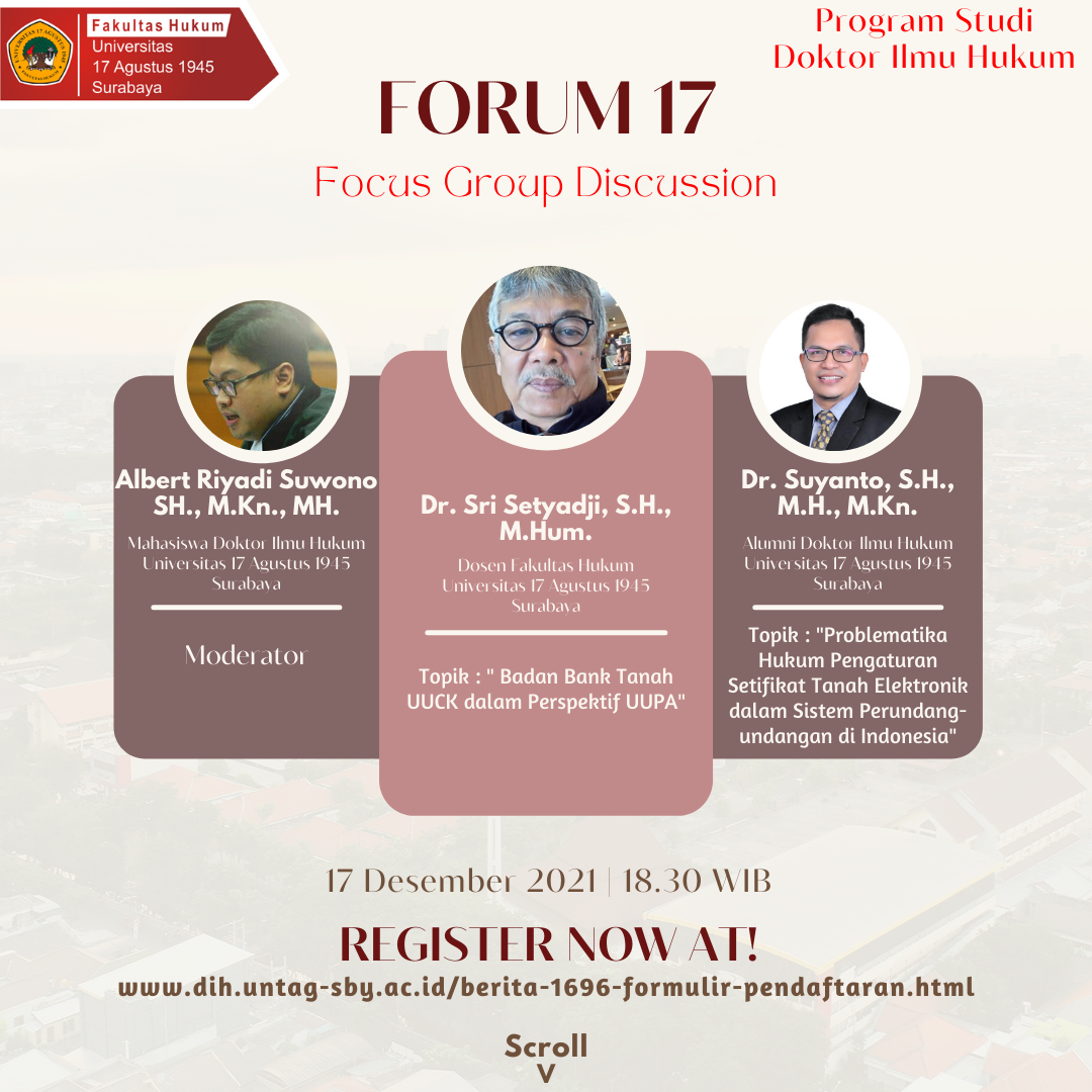 Formulir Pendaftaran Forum 17  Forum Group Discussion #Part 3