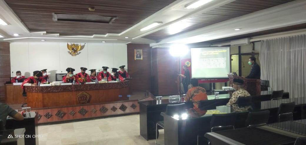 Ujian Terbuka Muhammad Lutfi Syarifuddin Fakultas Hukum Untag Surabaya