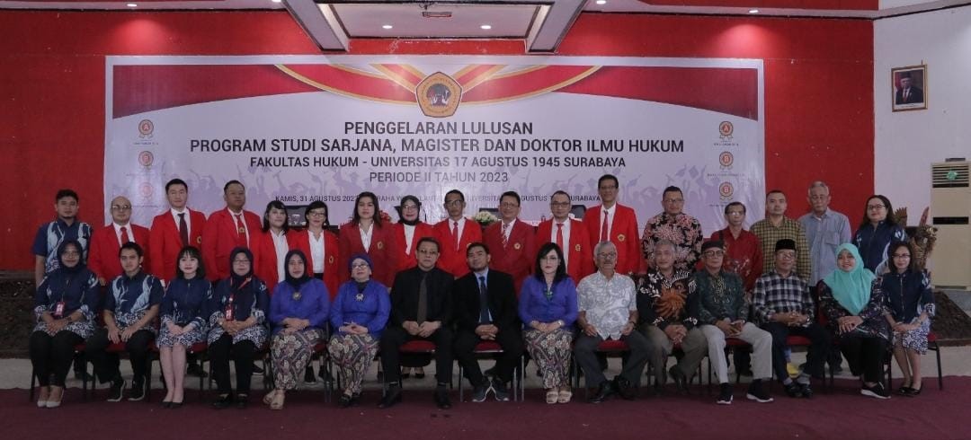 Penggelaran Lulusan Doktor Ilmu Hukum Fakultas Hukum UNTAG Surabaya Periode Genap 2022/2023