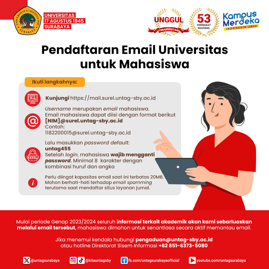 Pendaftaran Email Universitas untuk Mahasiswa