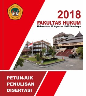 Petunjuk Penulisan Disertasi Fakultas Hukum Untag Surabaya