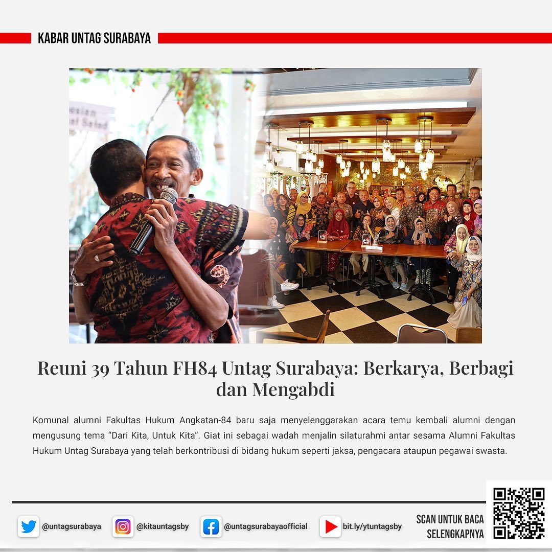 Reuni 39 Tahun FH84 UNTAG Surabaya