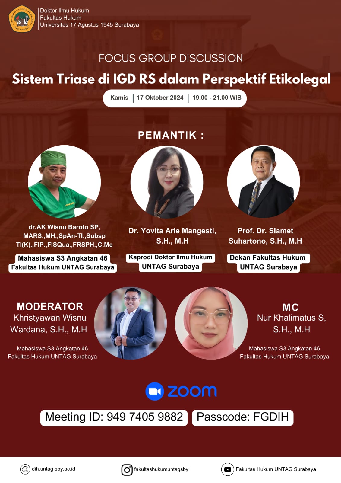 FGD Sistem Triase di IGD RS dalam perspektif Etikolegal