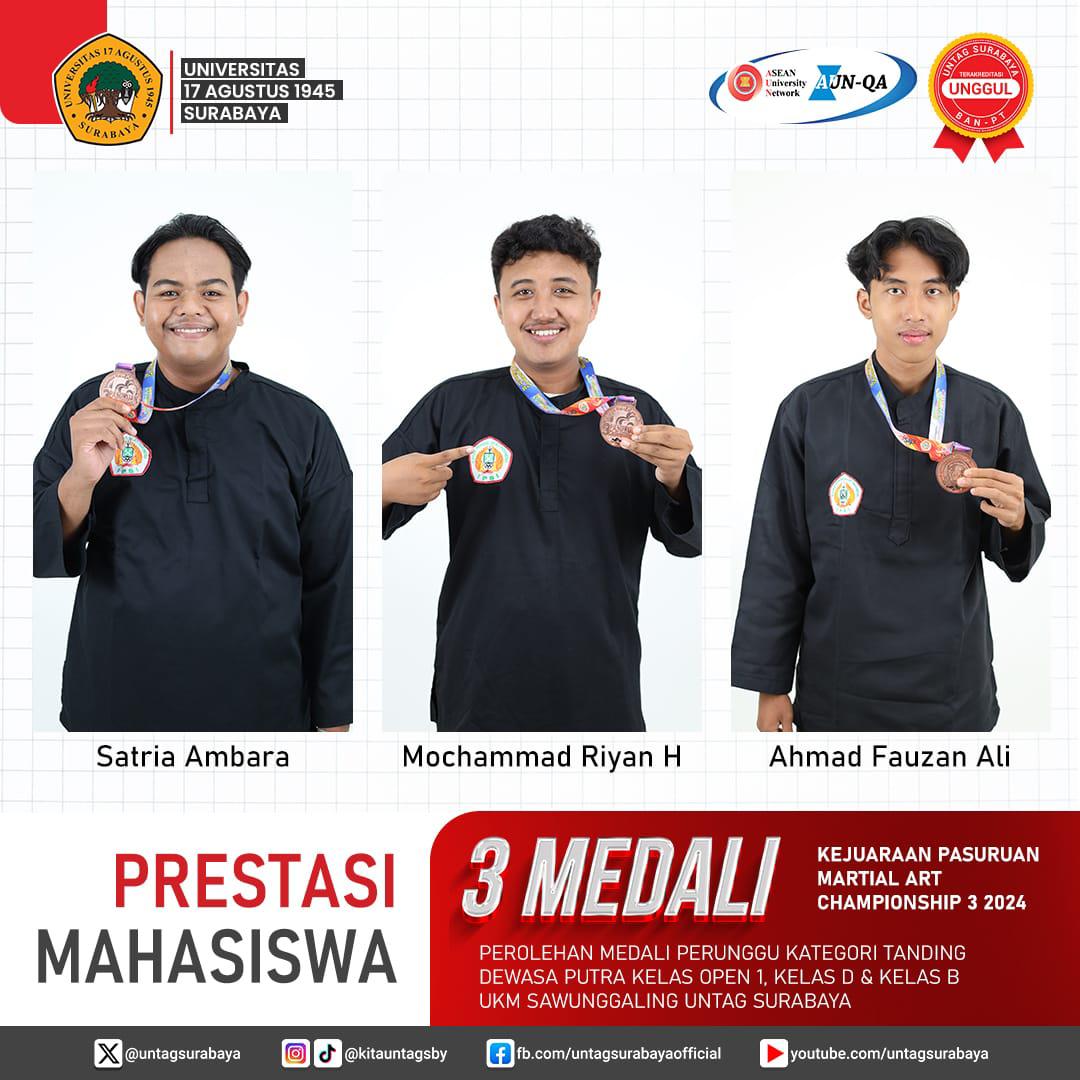 3 Medali Kejuaraan Pasuruan Martial ART Championship 3 Th 2024