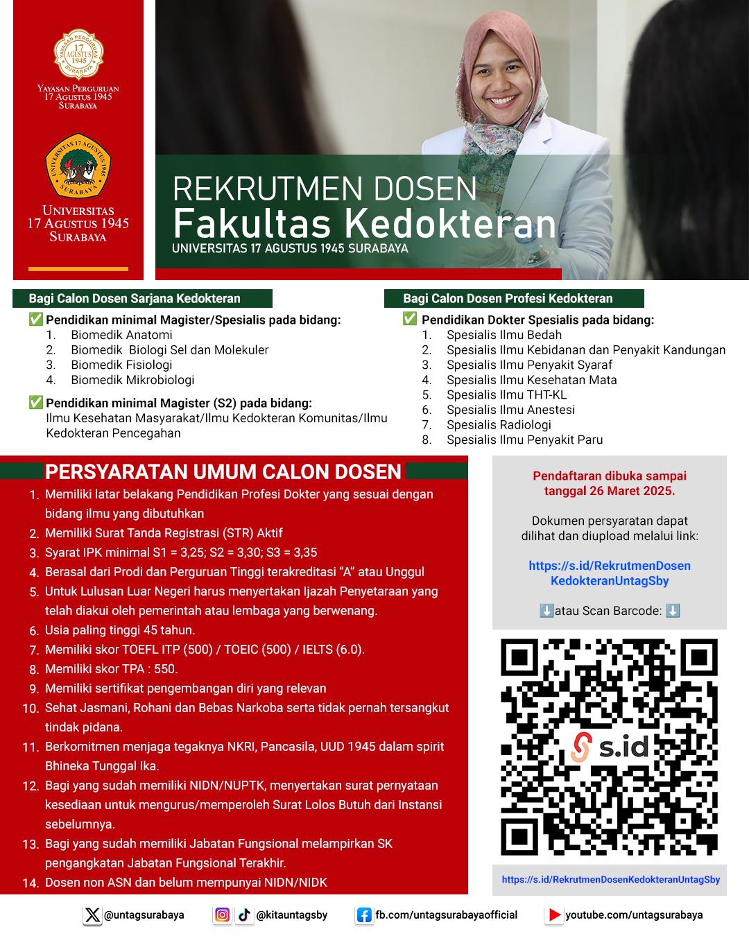 Rekrutmen Dosen Fakultas Kedokteran