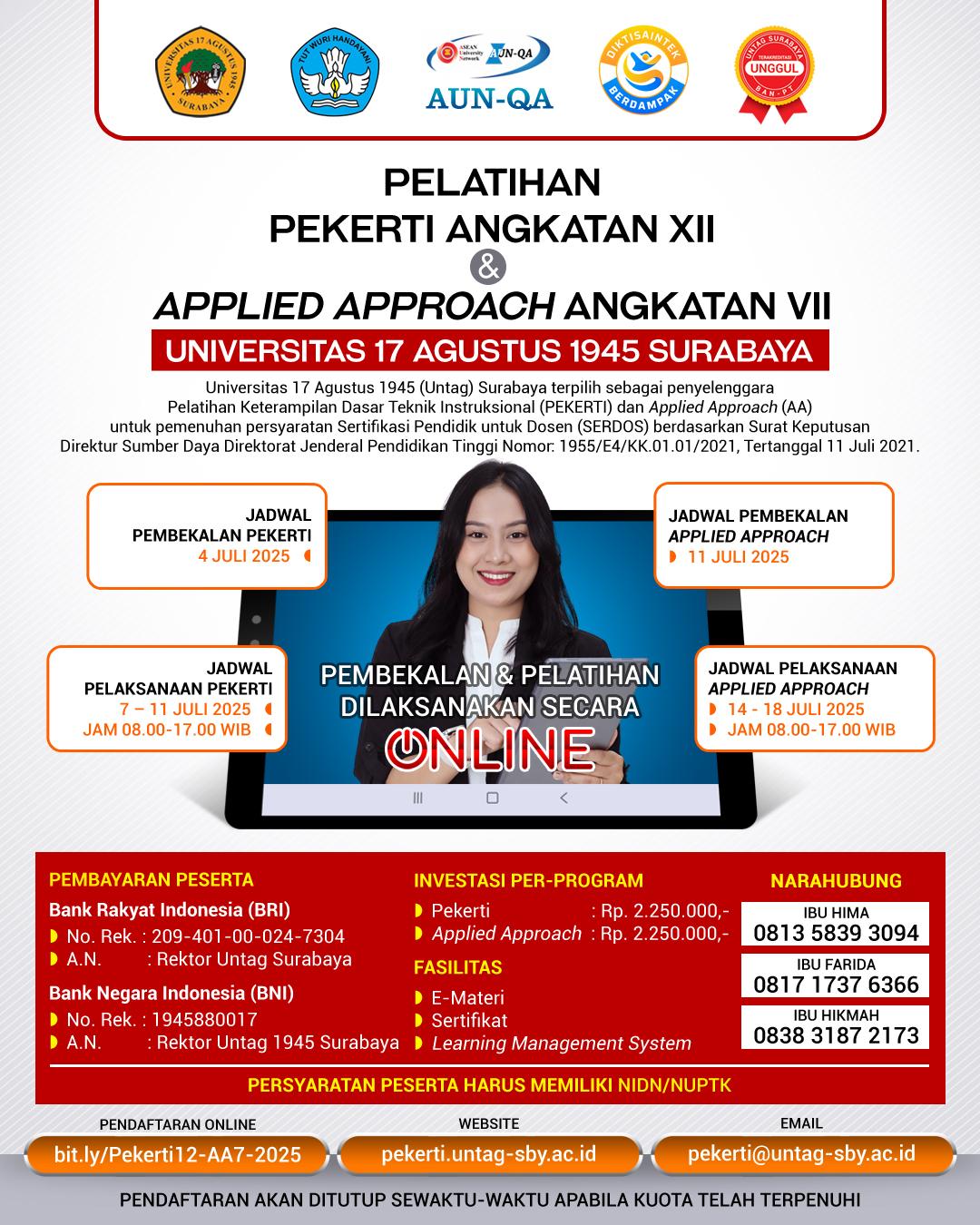Pelatihan Pekerti Angkatan XII & Applied Approach Angkatan VII