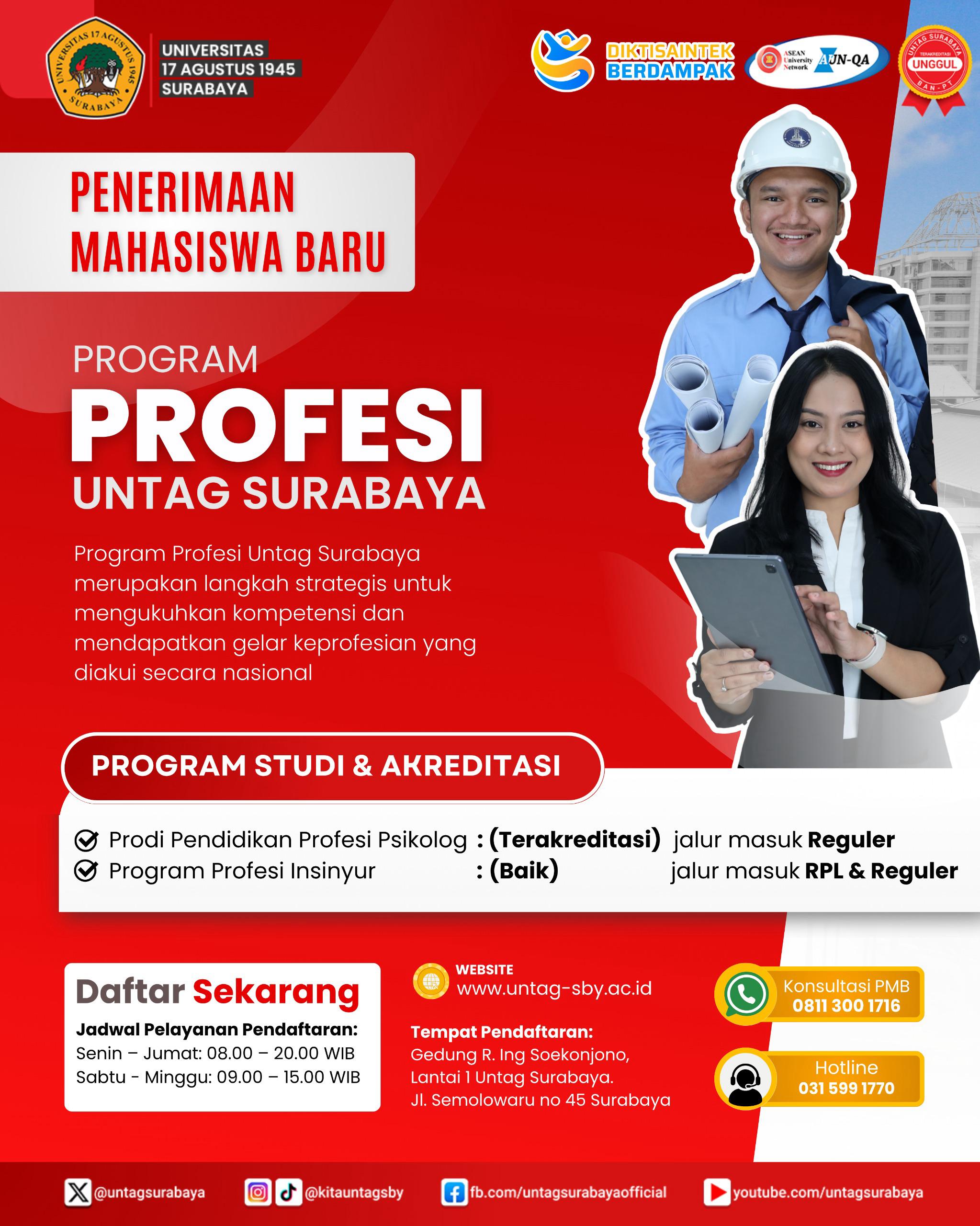 Penerimaan Mahasiswa Baru Program Profesi