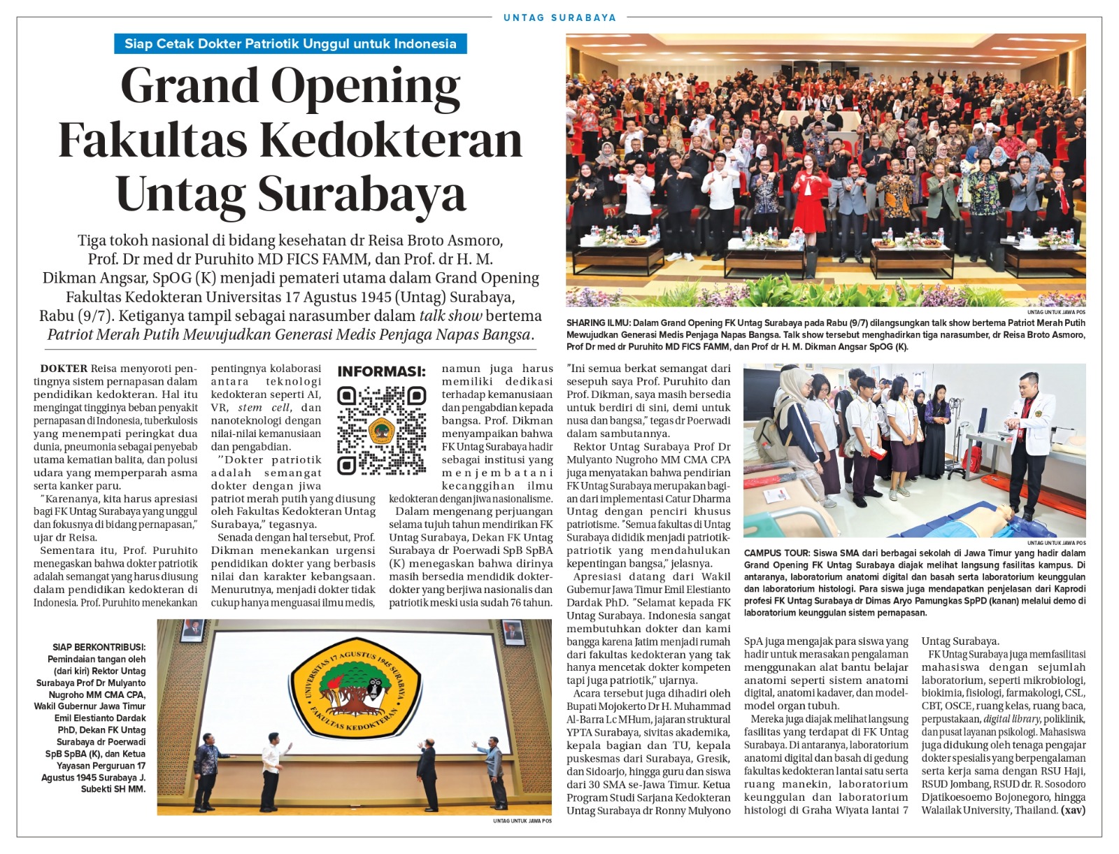 Grand Opening FK UNTAG Surabaya