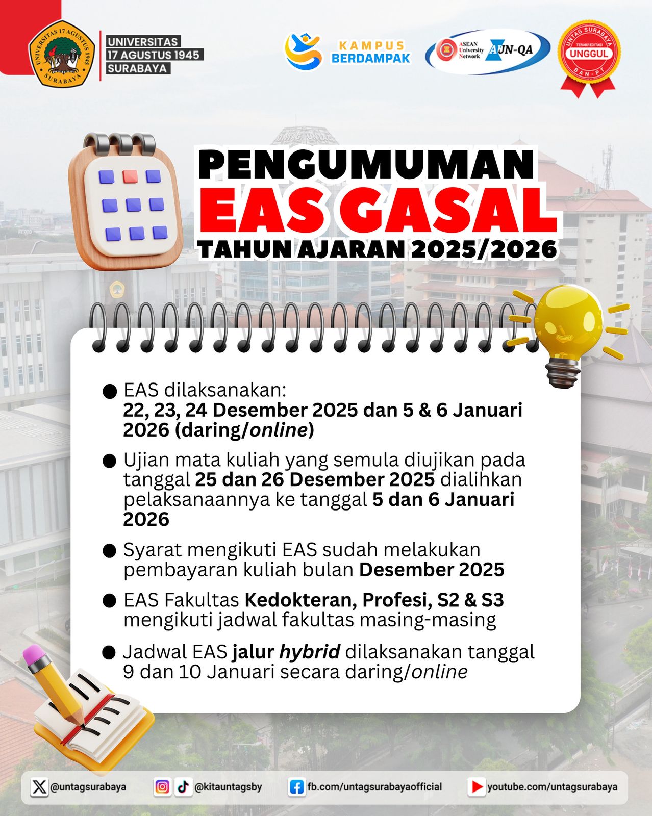 Pengumuman EAS Gasal