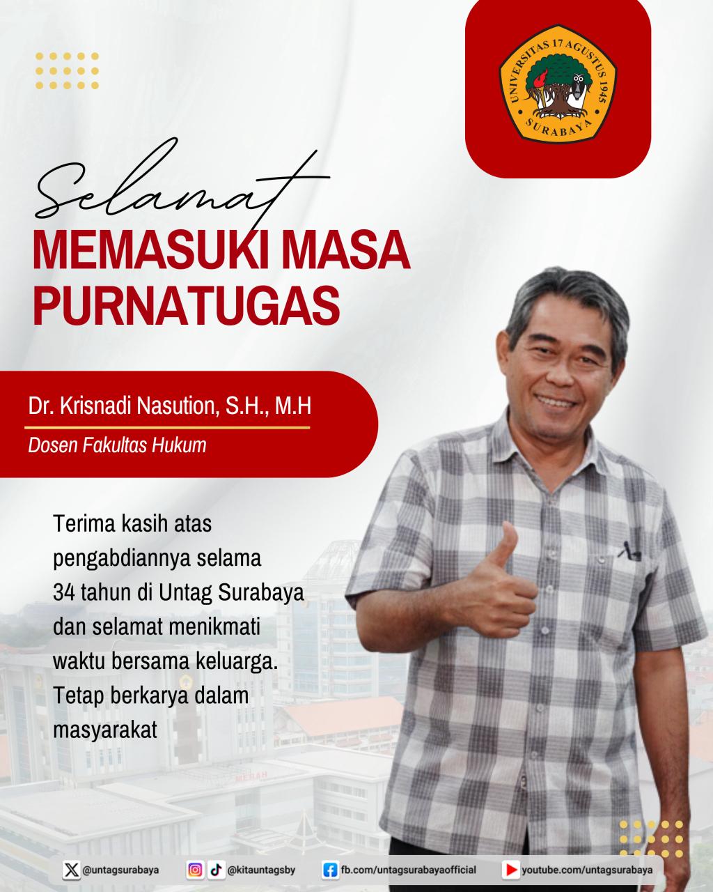 Selamat memasuki masa purnatugas